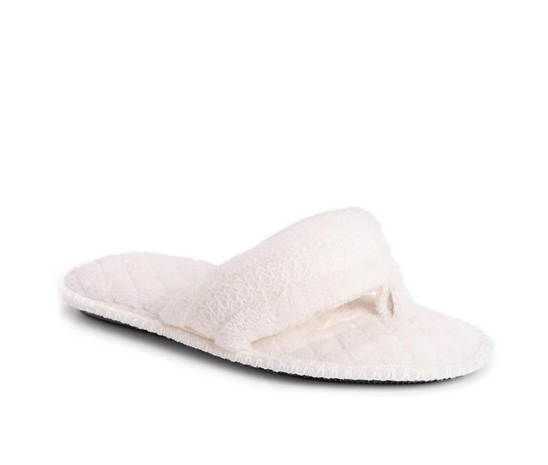 MUK LUKS Darlene Micro Chenille Thong Slippers