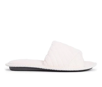MUK LUKS Sally Micro Chenille Open Toe Scuff Slippers