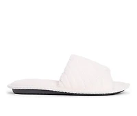 MUK LUKS Sally Micro Chenille Open Toe Scuff Slippers
