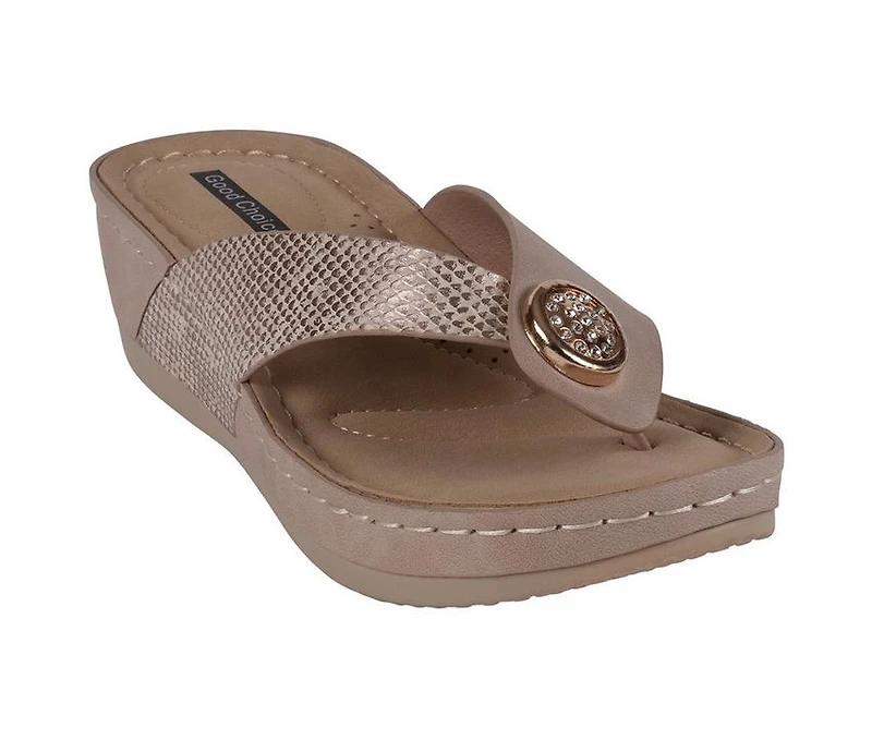 Women's GC Shoes Dafni Wedge Flip-Flops