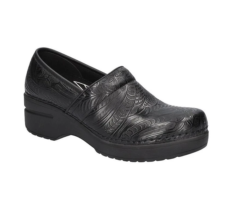 Women's Easy Works by Street Lead Black Tooled Slip-Resistant Clogs