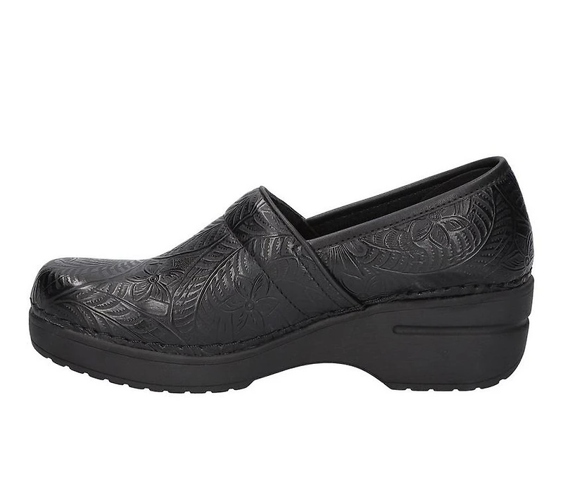 Women's Easy Works by Street Lead Black Tooled Slip-Resistant Clogs