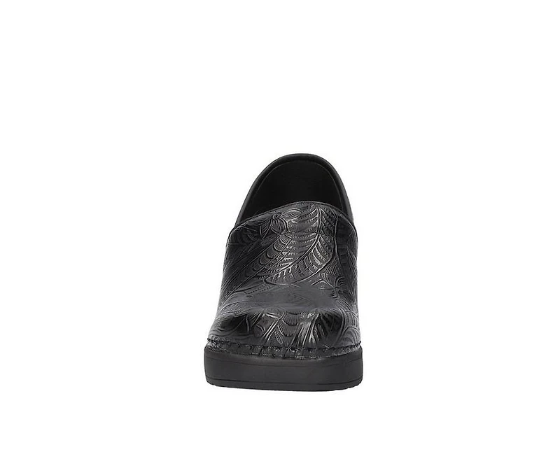 Women's Easy Works by Street Lead Black Tooled Slip-Resistant Clogs