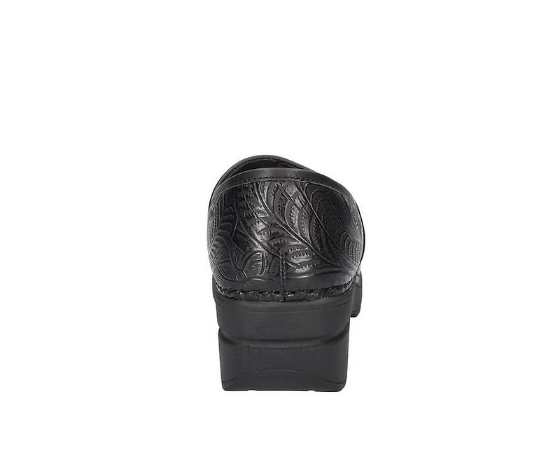 Women's Easy Works by Street Lead Black Tooled Slip-Resistant Clogs