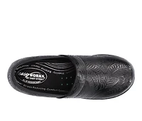 Women's Easy Works by Street Lead Black Tooled Slip-Resistant Clogs