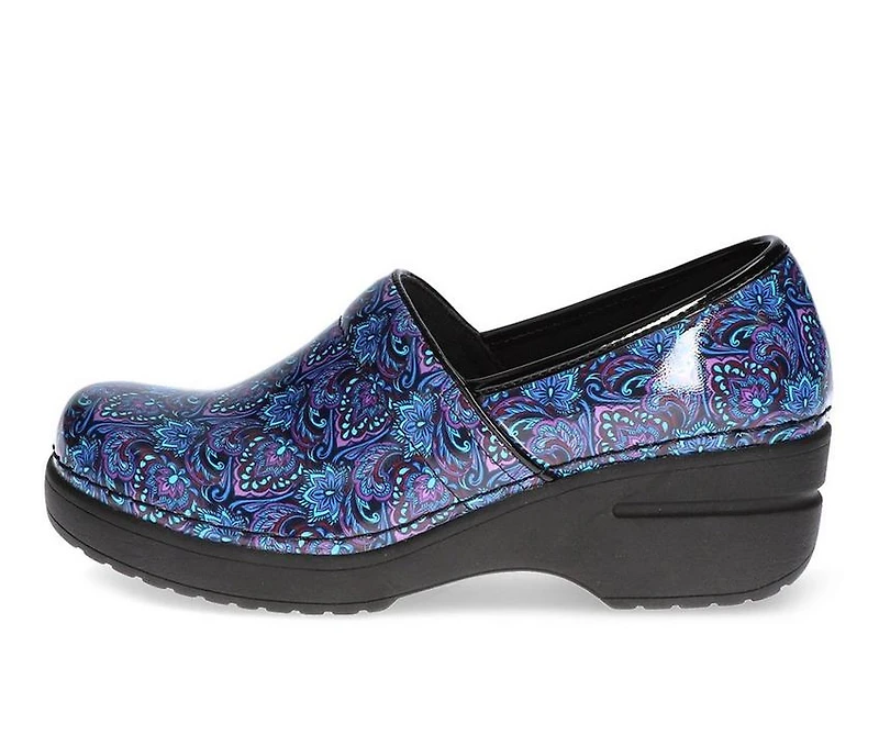 Women's Easy Works by Street Lead Navy Paisley Slip-Resistant Clogs