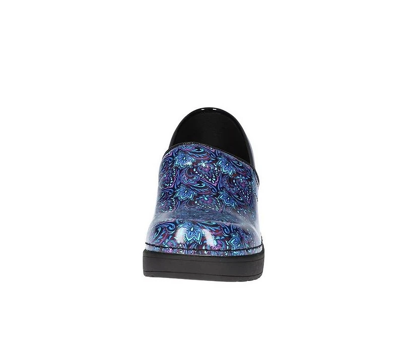 Women's Easy Works by Street Lead Navy Paisley Slip-Resistant Clogs