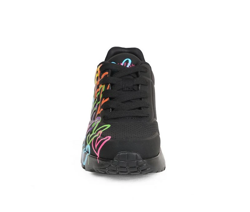 Girls' Skechers Street Little Kid & Big Uno Lite Heart Wedge Sneakers