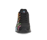 Girls' Skechers Street Little Kid & Big Uno Lite Heart Wedge Sneakers