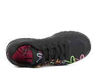 Girls' Skechers Street Little Kid & Big Uno Lite Heart Wedge Sneakers