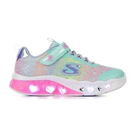 Girls' Skechers Little Kid & Big Flutter Heart Lights Loves Light-Up Sneakers