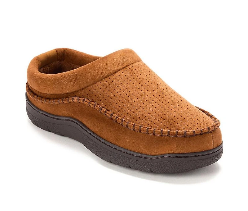 Dearfoams Thompson Microsuede Moc Toe Clog Slippers