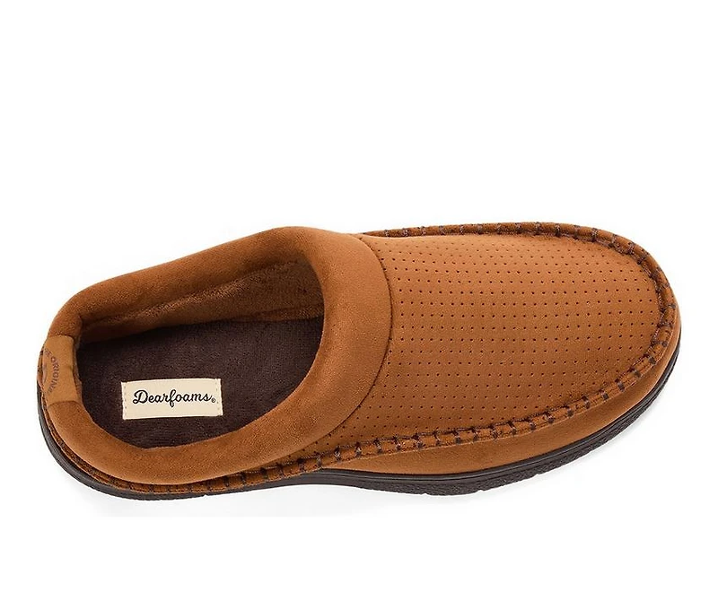 Dearfoams Thompson Microsuede Moc Toe Clog Slippers