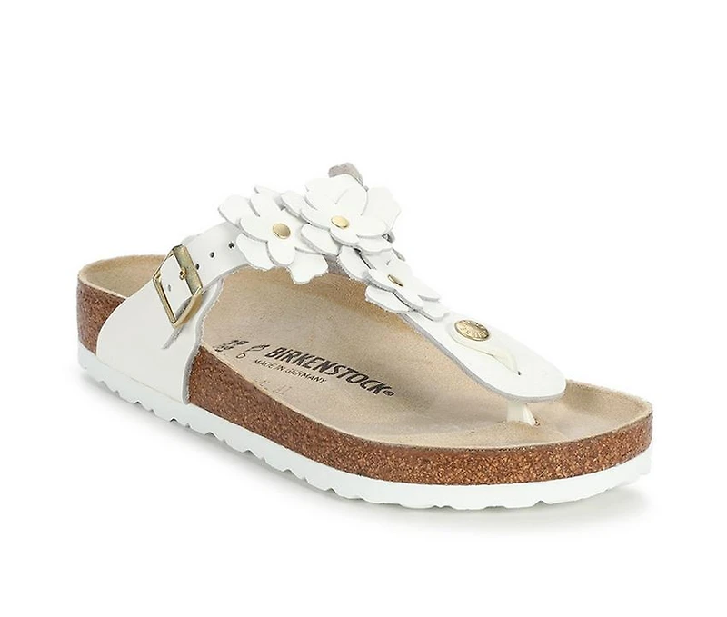 Women's Birkenstock Gizeh Leather Footbed Sandals