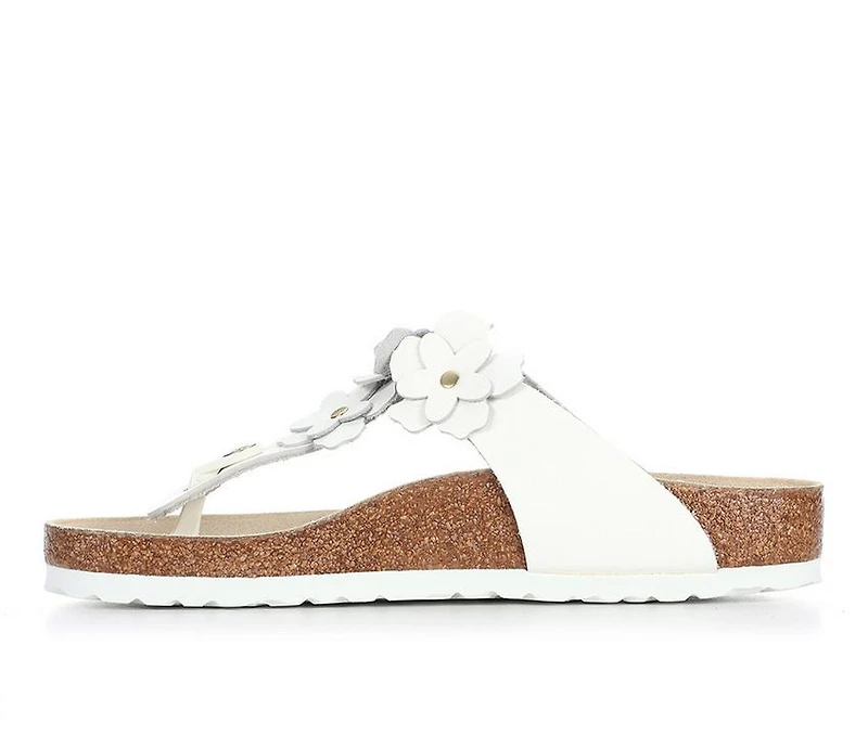 Women's Birkenstock Gizeh Leather Footbed Sandals