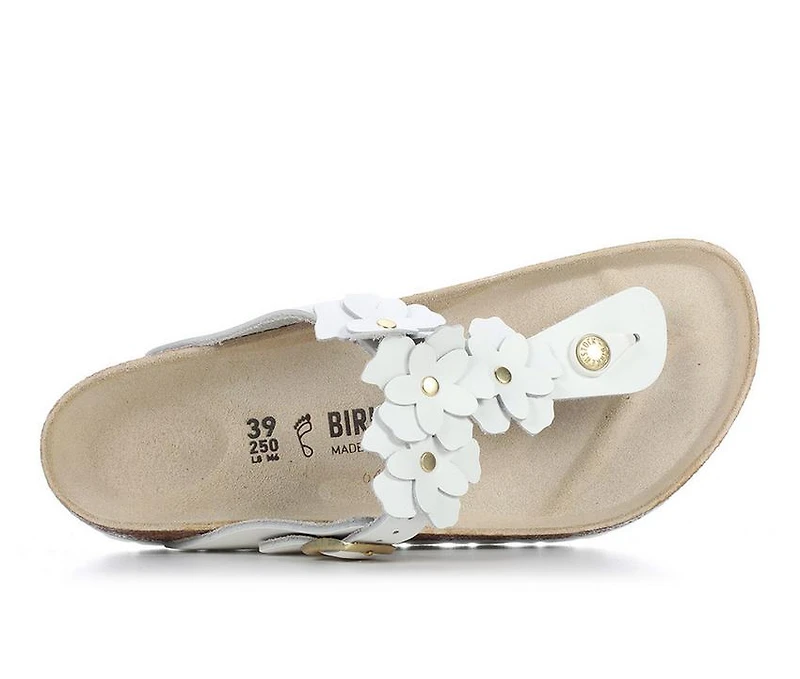 Women's Birkenstock Gizeh Leather Footbed Sandals