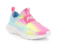 Girls' Fila Little Kid & Big Landbuzzer Marble Running Shoes