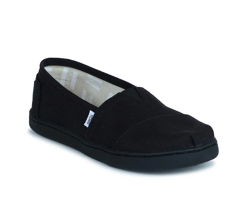 Girls' TOMS Little Kid & Big Youth Alpargata Black Slip-On Shoes