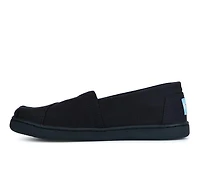 Girls' TOMS Little Kid & Big Youth Alpargata Black Slip-On Shoes