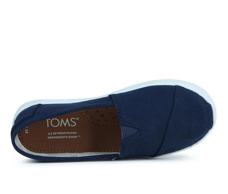 Girls' TOMS Little Kid & Big Alpargata Navy Slip-On Shoes