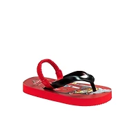 Boys' Disney Toddler & Little Kid Cars Back Strap Flip Flops