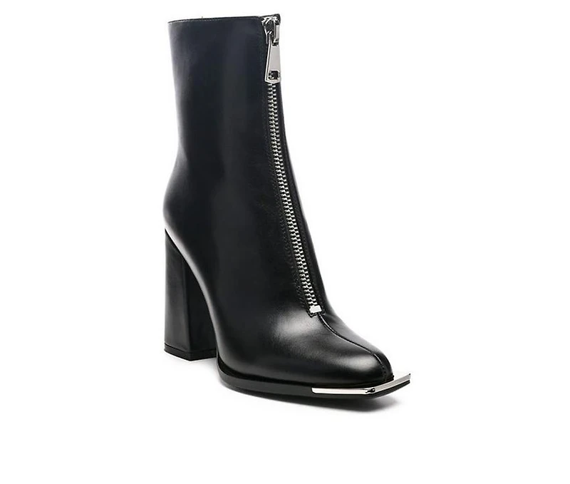 Women's London Rag Flower Blade Block Heel Booties