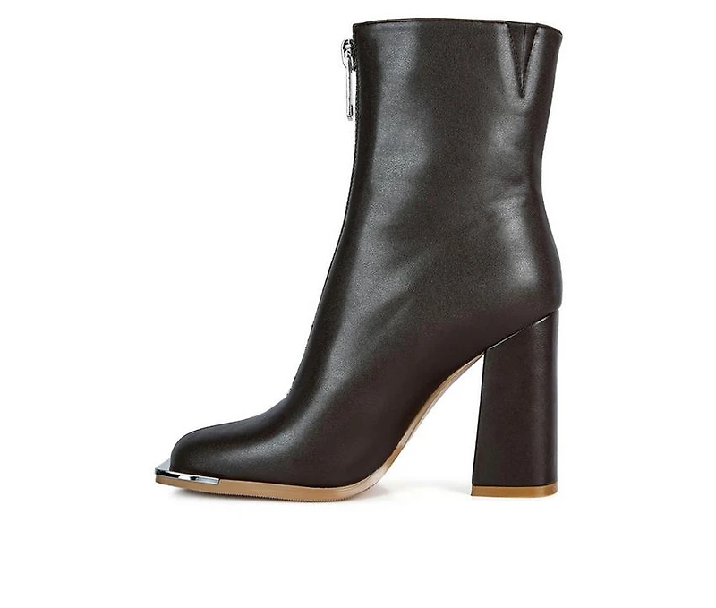 Women's London Rag Flower Blade Block Heel Booties