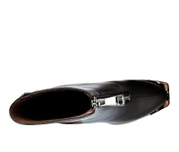 Women's London Rag Flower Blade Block Heel Booties