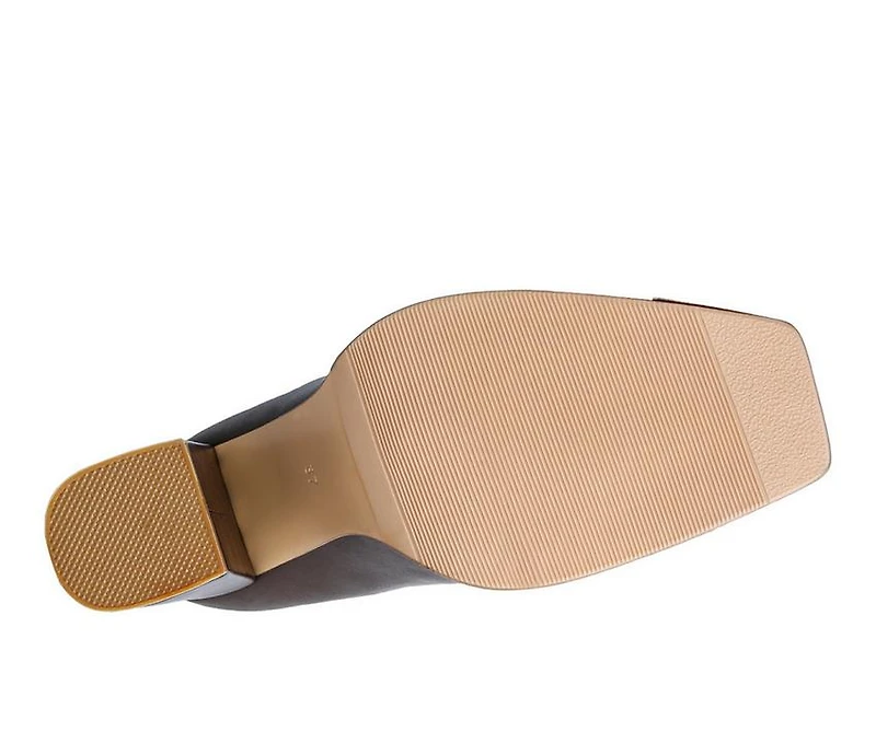 Women's London Rag Flower Blade Block Heel Booties