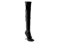 Women's London Rag Noire Block Heel Knee High Boots