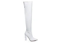 Women's London Rag Noire Block Heel Knee High Boots