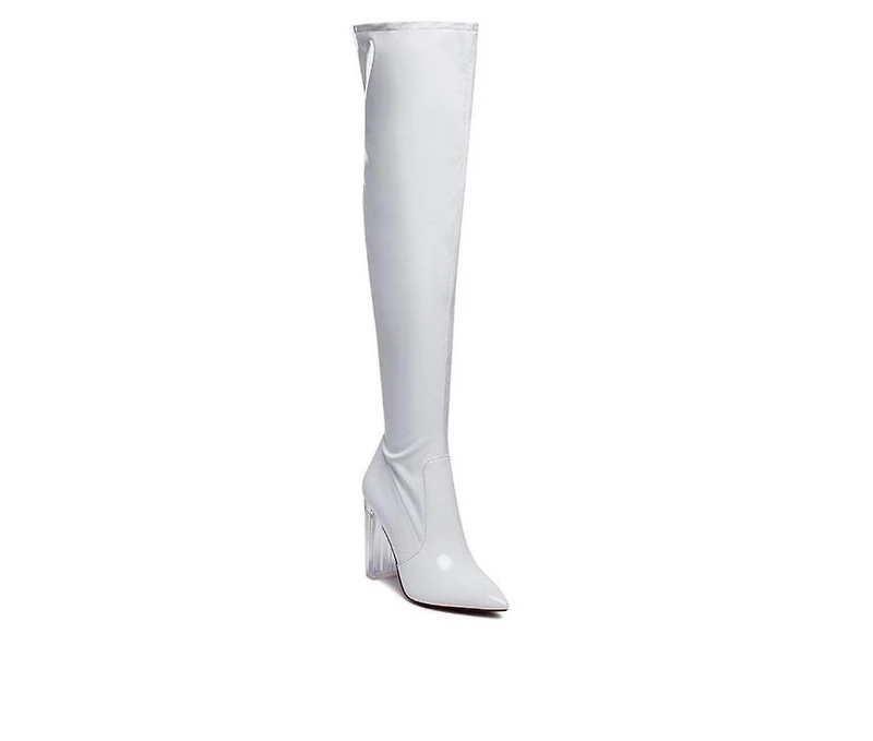 Women's London Rag Noire Block Heel Knee High Boots
