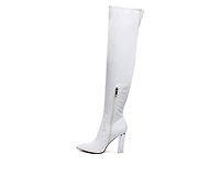Women's London Rag Noire Block Heel Knee High Boots