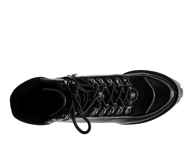 Women's London Rag Yeti Lace Up Heeled Moto Booties