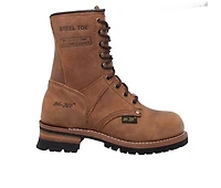 Women's AdTec 9" Steel Toe Logger Work Boots