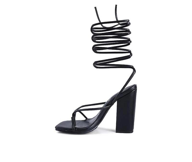Women's London Rag Dance Block Heel Dress Sandals