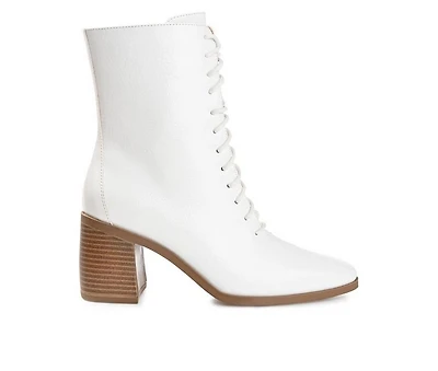 Women's Journee Collection Covva Heeled Combat Booties