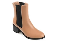 Women's Journee Collection Tayshia Block Heel Chelsea Booties