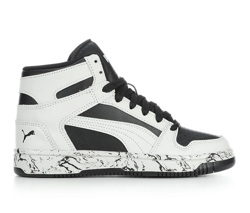 Boys' Puma Big Kid Rebound Lay Up Mid Marble Basketball Sneakers