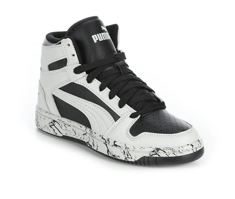 Boys' Puma Big Kid Rebound Lay Up Mid Marble Basketball Sneakers