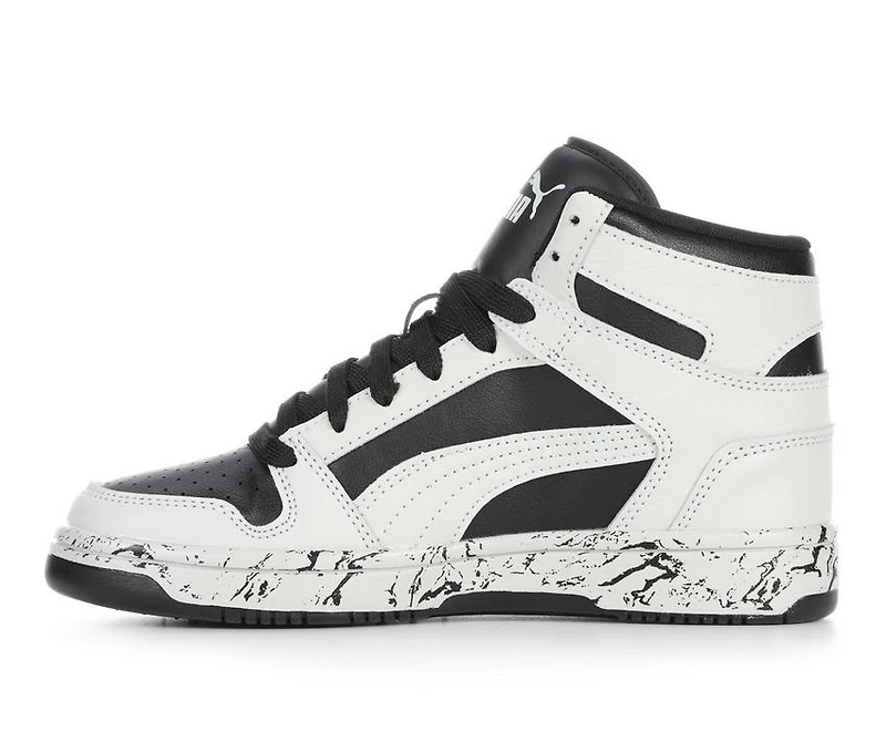 Boys' Puma Big Kid Rebound Lay Up Mid Marble Basketball Sneakers