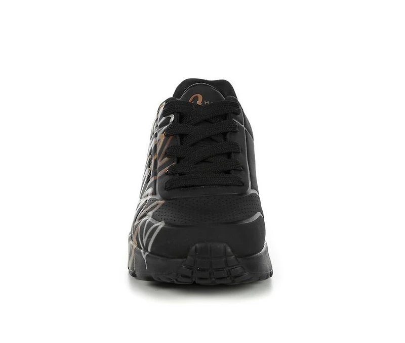 Girls' Skechers Street Little Kid & Big Uno Lite Heart Metallic Wedge Sneakers
