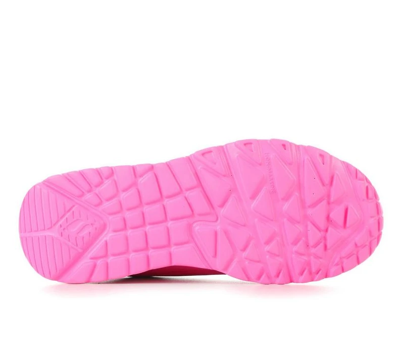 Girls' Skechers Street Little Kid & Big Uno Lite Heart Metallic Wedge Sneakers