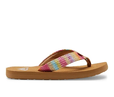Girls' Roxy Little Kid & Big Porto Raffia Flip-Flops