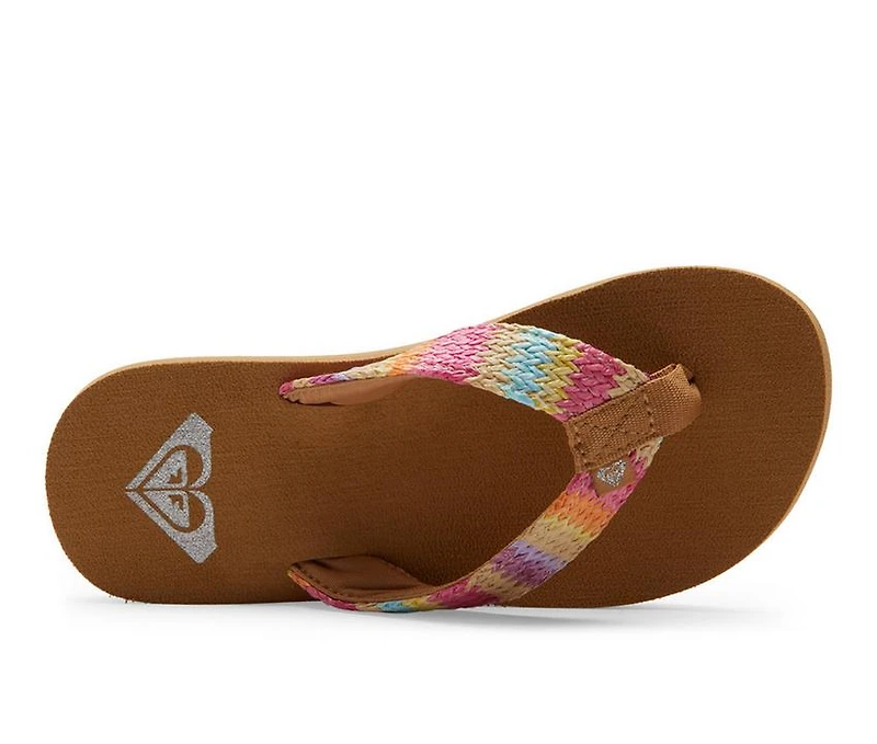 Girls' Roxy Little Kid & Big Porto Raffia Flip-Flops