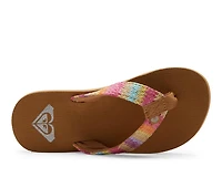 Girls' Roxy Little Kid & Big Porto Raffia Flip-Flops