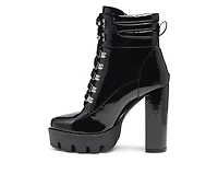Women's London Rag Stopper Heeled Combat Booties