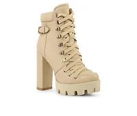 Women's London Rag Willow Heeled Lace Up Booties