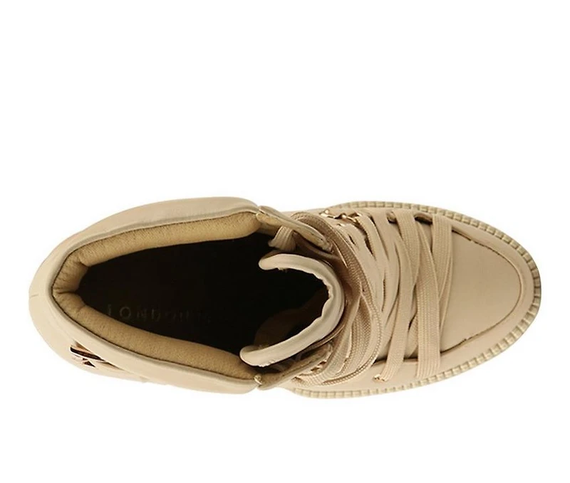 Women's London Rag Willow Heeled Lace Up Booties