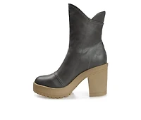 Women's Journee Collection Jaquie Block Heel Platform Booties
